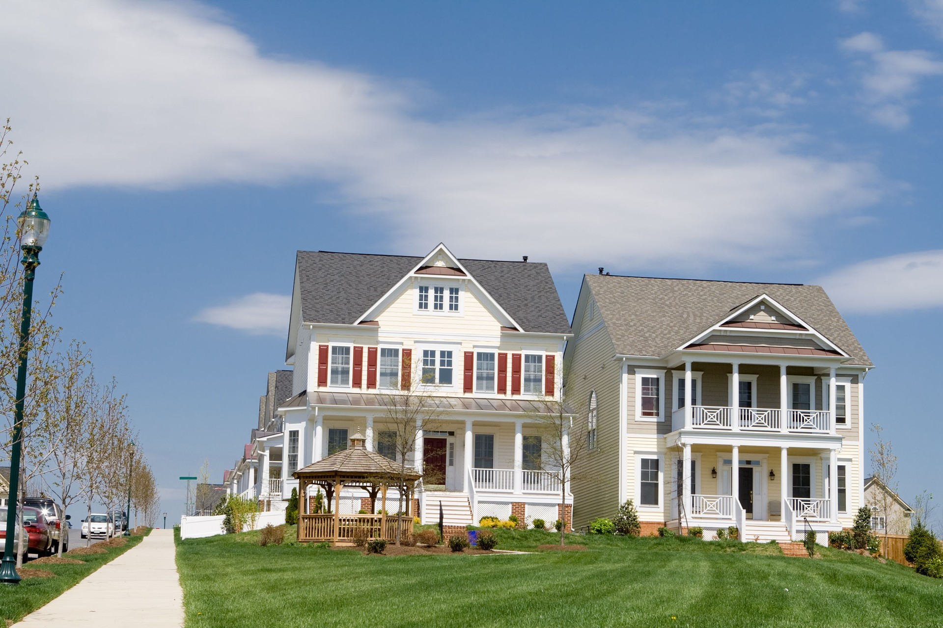 Front View Vintage Style New Single Family Home Suburban Maryland
